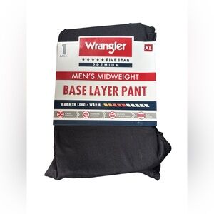 Wrangler Men’s Midweight Base Layer Pant XL Five Star Premium